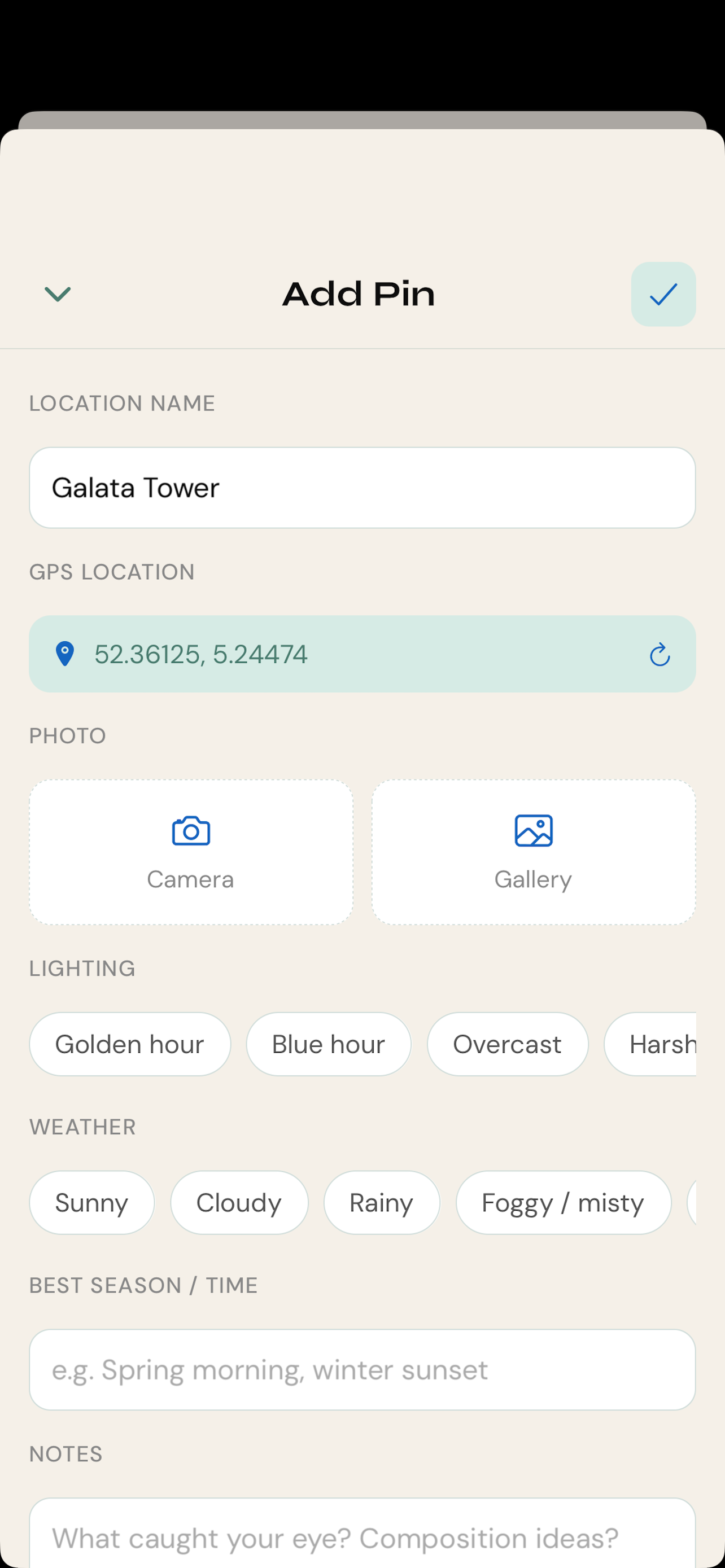 Add pin